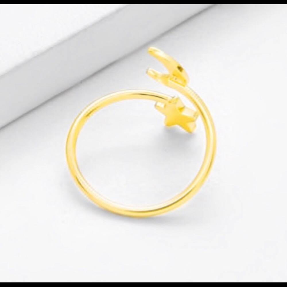 gold star and moon wrap ring - Picture 3 of 3